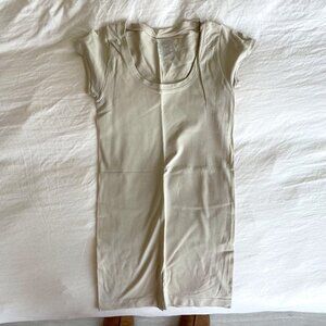SUGARLIPS Nude Cream Tan Color Short Sleeve Shirt OS